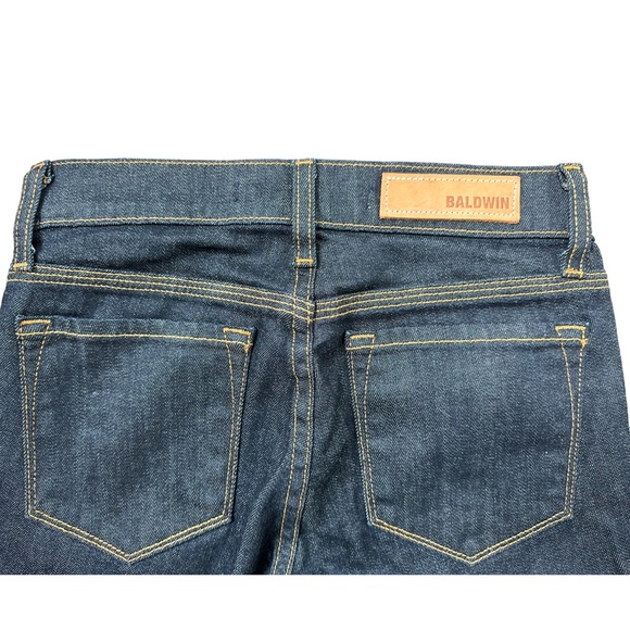 NWT Baldwin ‘The Rose’ Modern Boot Jeans Dark Wash Mid Rise Size 24 - Picture 8 of 10